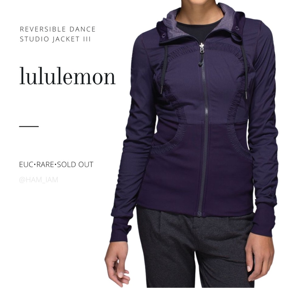 EUC RARE SOLD OUT Lululemon Dance Studio Jacket III in Black Grape